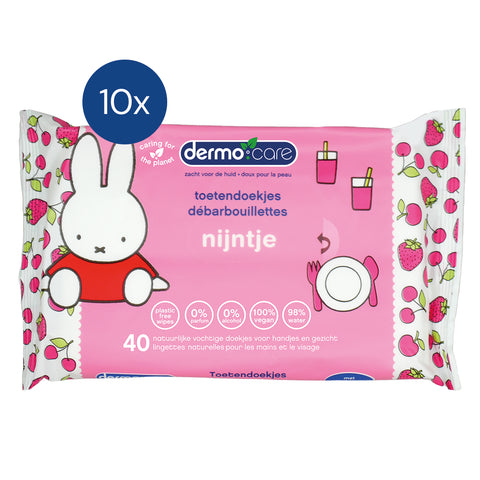 nijntje toetendoekjes roze voordeelbox (10X40 stuks)